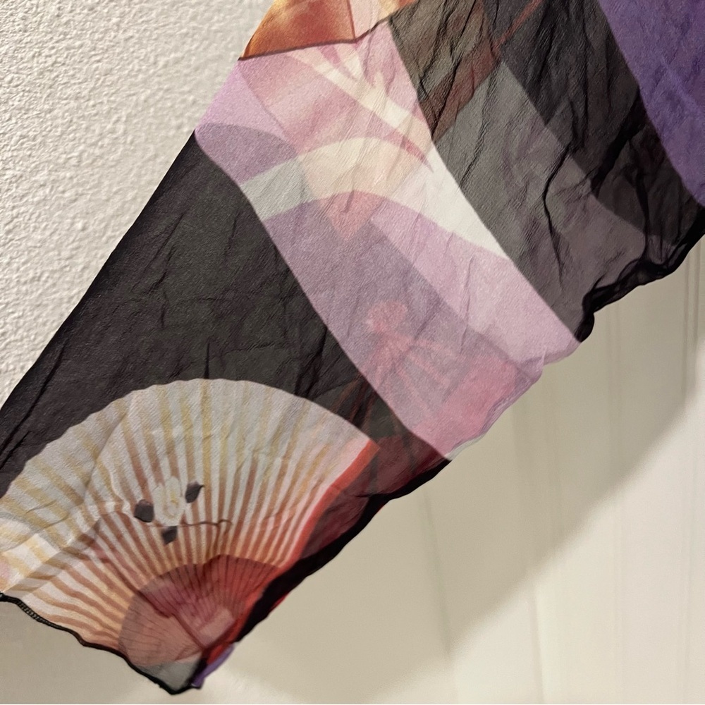 Silk Art to Wear Sheer Kimono Jacket - Picture 2 of 8